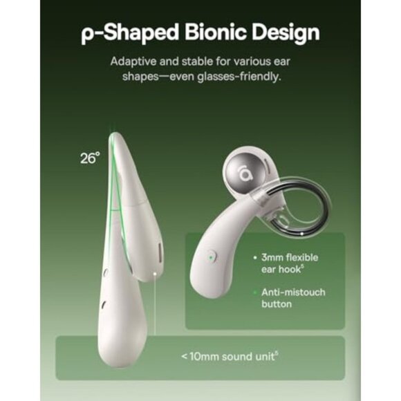 Baseus Eli Sport 2 Open-Ear Headphones Wireless Earbuds,Secure Earhook Sport Des - Picture 5 of 7